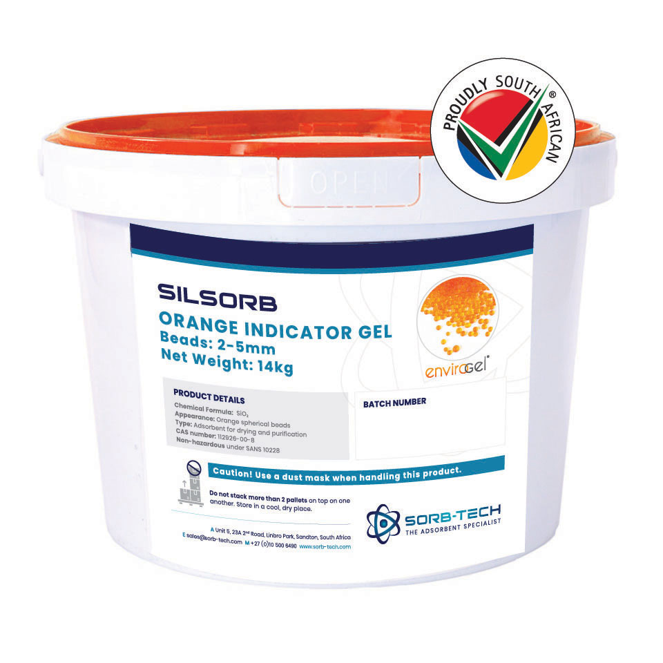 orange silica gel beads 14 kg bucket 2 5 mm